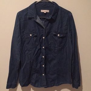 ✨LOFT Denim Button Down ✨